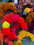 Mustard Gold Pom Pom Festival Headband for Women
