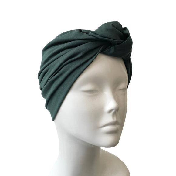Green Knotted Turban Hat