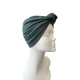 Green Knotted Turban Hat