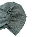 Green Silver Twisted Turban
