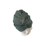 Green Silver Twisted Turban