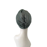 Green Silver Twisted Turban