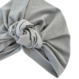 Gray headscarf with a knot on a white background