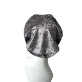 Grey Retro Velvet Hat