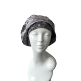 Grey Slouchy Retro Velvet Hat