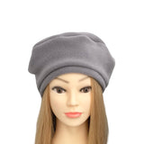 Grey Soft Fleece Floppy Women's Beret for Her