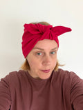 Red Wide Jersey Bow Headband