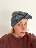 Dusky Blue Wide Retro Headband