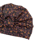 Dark Floral Jersey Hair Turban