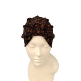 Dark Floral Jersey Hair Turban