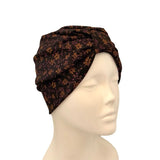 Dark Floral Jersey Hair Turban