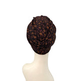 Dark Floral Jersey Hair Turban