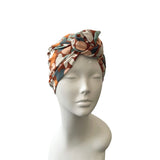 Leaf Print Turban Head Wrap 