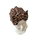 Leopard Bow Cotton Turban