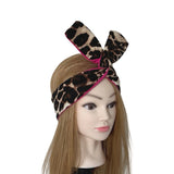 Leopard and Pink Wired Headband