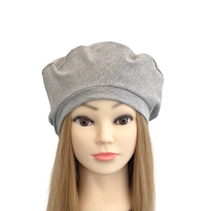 Light Grey Jersey Beret