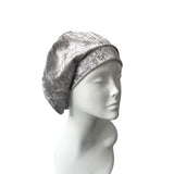 Light Grey Velvet Spring Beret