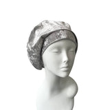 Light Grey Velvet Spring Beret