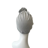 Light grey rosette head wrap
