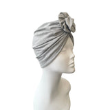 Light grey rosette head wrap