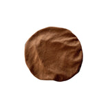 Brown beret hat on a white background