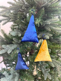 Mini Velvet Christmas Hanging Tree Decor Set of 3