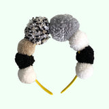 Monochrome Pompom Festival Headband Crown ireland