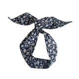 Navy floral wired headband ireland
