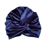 Navy Blue Velvet Vintage Style Twisted Hair Turban