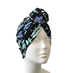 Oversized Floral Knot Turban Hat for Women