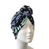 Oversized Floral Knot Turban Hat for Women