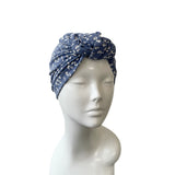 Pastel Blue and White Soft Turban