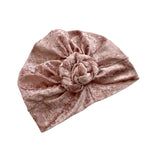Pink Velvet Chain Knot Turban Hat