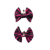 Pink Zebra Print Shoe Bow Clips