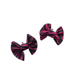 Pink Zebra Print Shoe Bow Clips