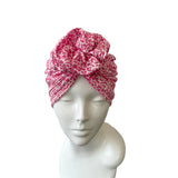 Pink and White Summer Turban