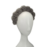 Silver Grey Pom Pom Festival Crown