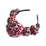 Multicolour Pompom Festival Headband Crown