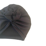 Gray turban with a knot on a white background