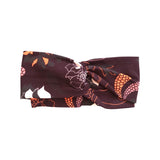Wide Twisted Aubergine Purple Flower Headband
