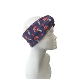 Purple Mushroom Print Twisted Head Wrap