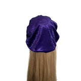Purple Slouchy Velvet Beret
