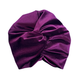 Purple Stretch Velvet Turban Twist Head Wrap