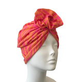 Ready Made Animal Print Rosette Turban Hat