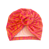 Ready Made Animal Print Rosette Turban Hat