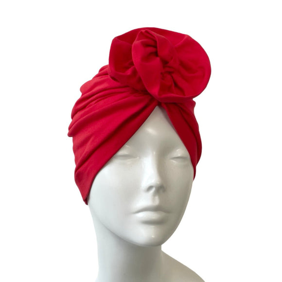 Red Retro Style Prettied Head Scarf