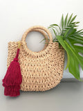 Wine Red Tassel Keychain Bag decoration 