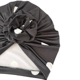 Gray headscarf with a knot on a white background
