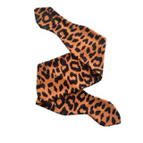 Rust Leopard Self Tie Headband