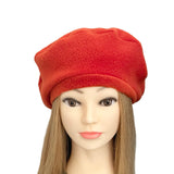 Rust Orange Fleece Beret for Women ireland